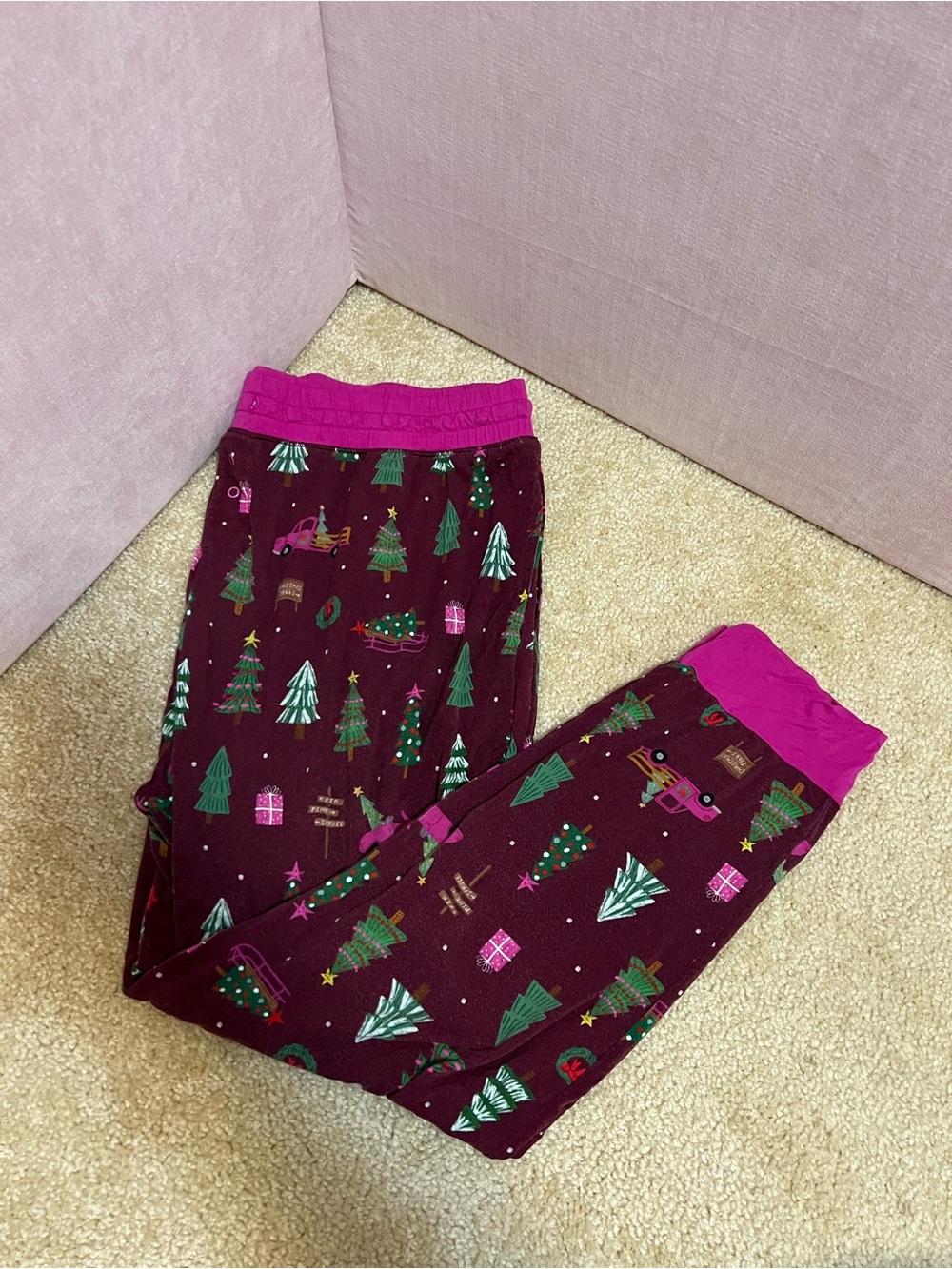 Little Sleepies Cranberry Tree Traffic Women’s Pajama Pants | 2XL | Retired